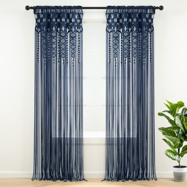 Cotton Semi Sheer Single Curtain Panel