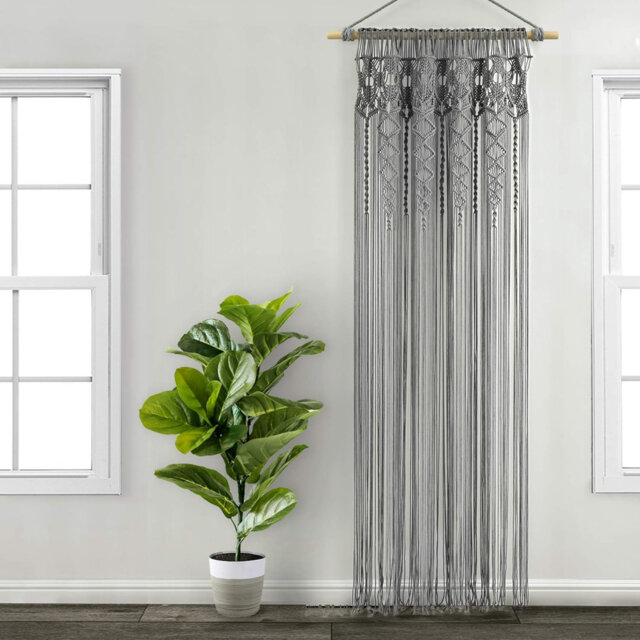 Cotton Semi Sheer Rod Pocket Single Curtain Panel Panel