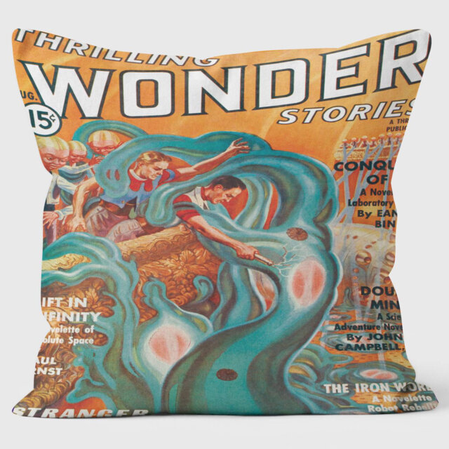 Thrilling Wonder - Conquest of Life - Pulp Fiction Cushion