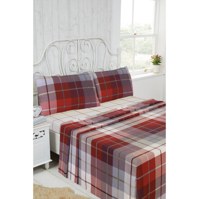 Plaid Brushed Cotton Standard Sheet Set