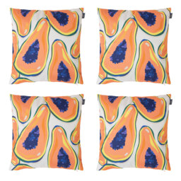 Papaya Fruit Print Cushions, Multicoloured