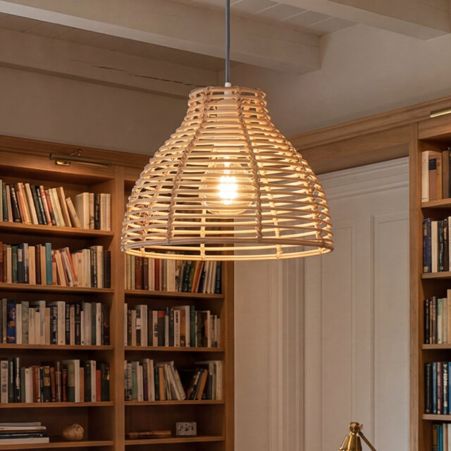 23cm H Plastic / Acrylic Dome Lamp Shade ( Spider ) in Brown