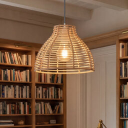 23cm H Plastic / Acrylic Dome Lamp Shade ( Spider ) in Brown