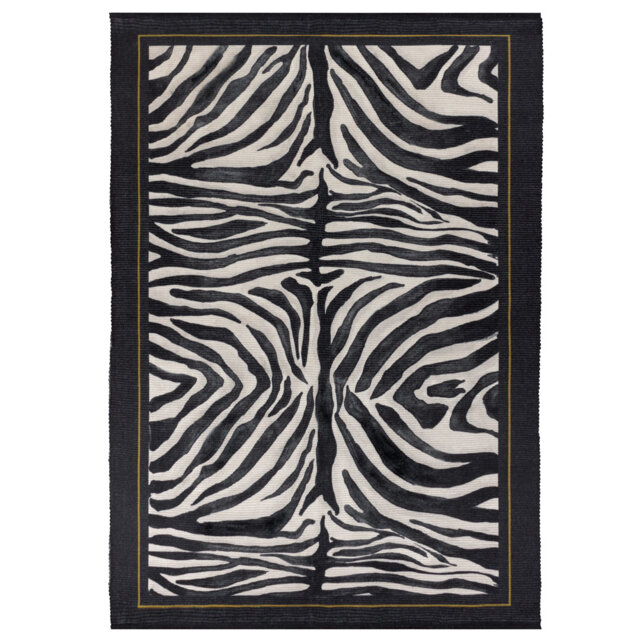 Leopardis Zebra Animal Print Flatweave 120cm X 170cm Indoor / Outdoor Area Rug