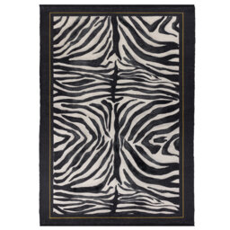 Leopardis Zebra Animal Print Flatweave 120cm X 170cm Indoor / Outdoor Area Rug