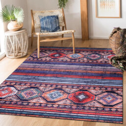 Non Slip Area Rugs Machine Washable Carpet Pad Entryway Rug Low Pile Modern Mat For Bedroom - 1336