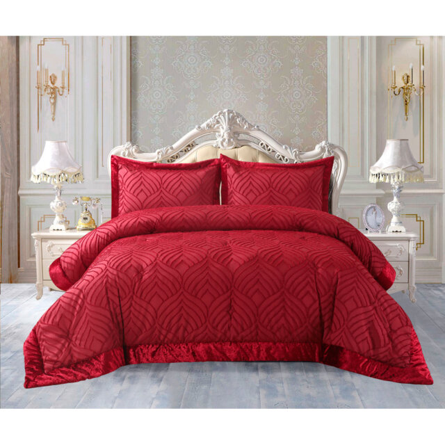 Chelsea Tufted Crushed Velvet Bedspread Set – Luxurious Soft Quilted Bedding with Matching Pillow Shams, Elegant Velvet Comforter Coverlet Set