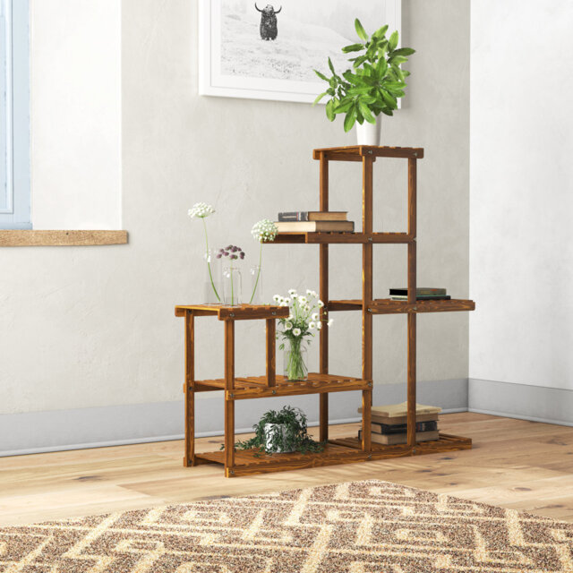 Finney Rustic Large Multi-Tiered Wooden Plant Stand