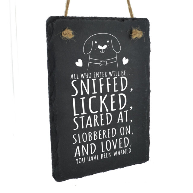 Hendley Sniffed & Licked Slate Plaque Wall Décor