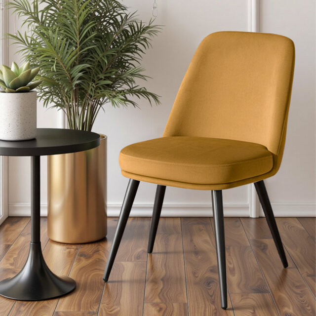 49Cm H Modern Velvet Upholstered Dining Chair for Kitchen/Dining Room