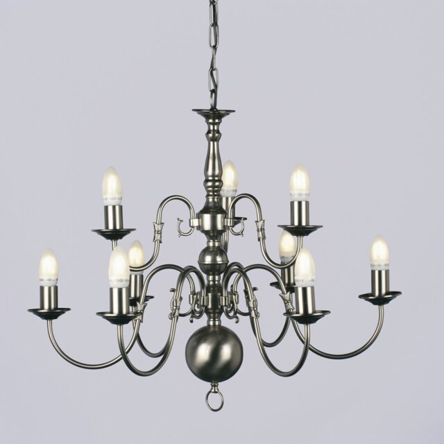 Roosevelt 9 - Light Candle Style Chandelier