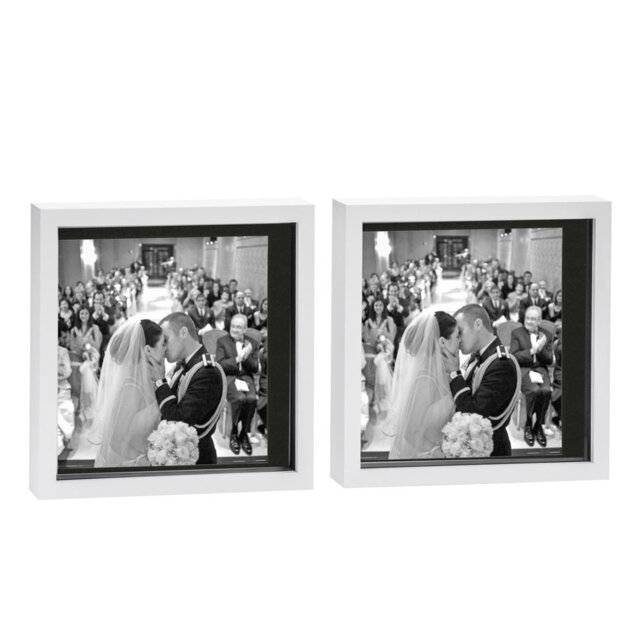 Bevelled Shadow Box Picture Frame with Mat