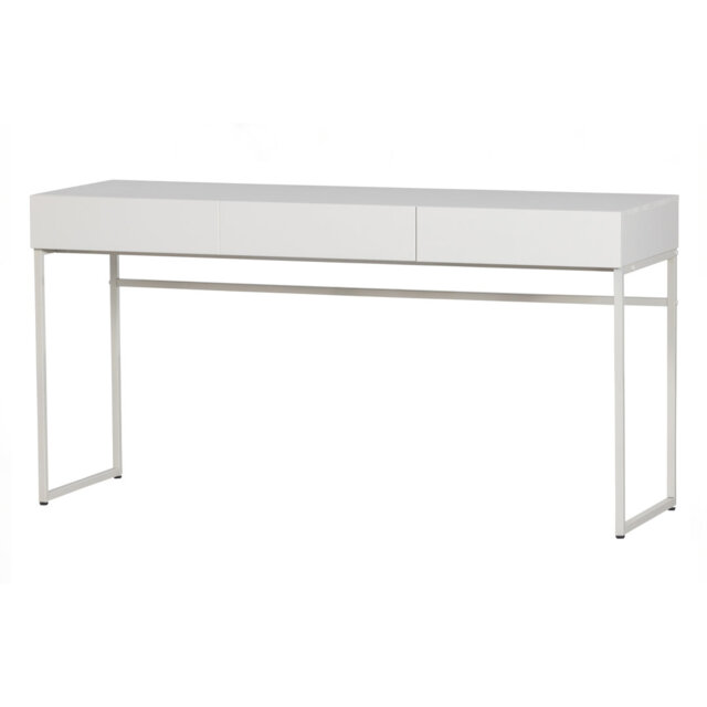Bianchina Solid Wood Top Metal Base Writing Desk