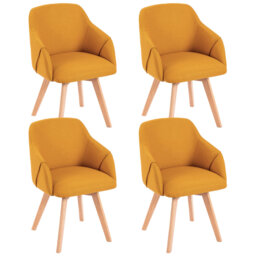 Swivel Linen Modern Upholstered Back Dining & Side Chair