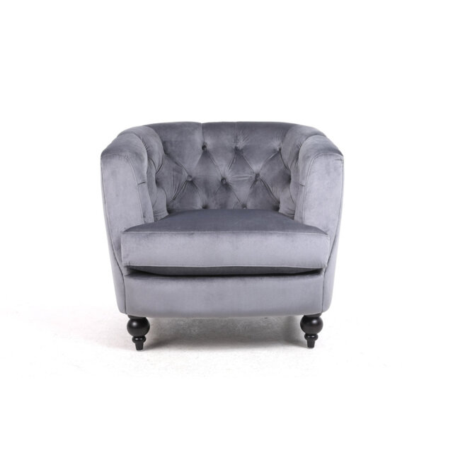 Farrahn 83Cm Wide Tufted Velvet Tub Chair