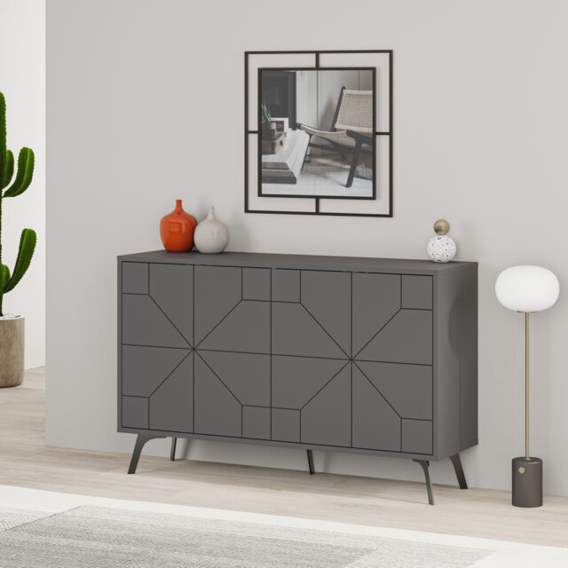 Dune Console Sideboard Geometric Design Wide 123cm