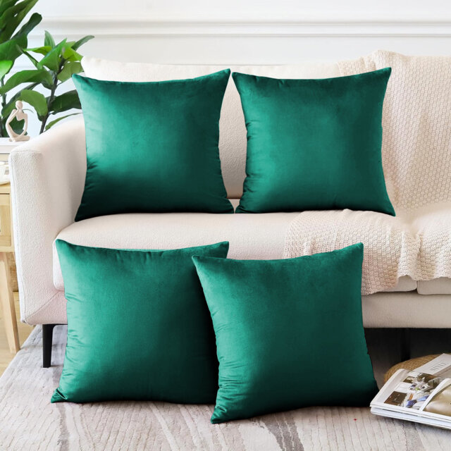 Ultra Soft Crushed Velvet Cushion Cover (Pack Of 4)