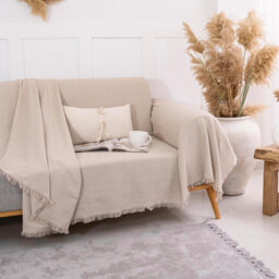 Sofa Throws Large Sofa Cover Cotton Throw Blanket Couch Throw Settee Throw 180 x 300cm Beige