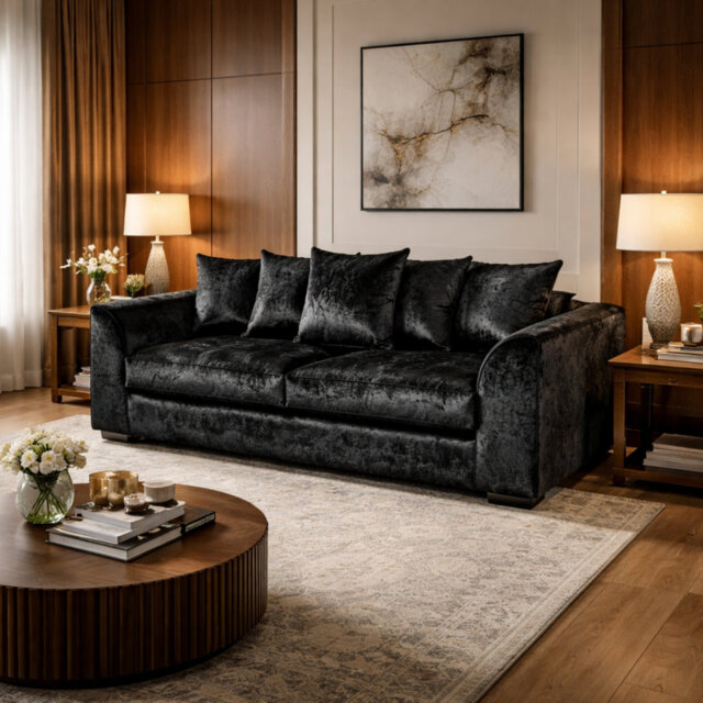 3 Seater Velvet Sofa