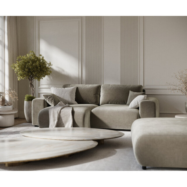Corner Sofa with square arms