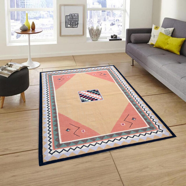 Burr Vintage Handmade Kilim 100% Wool Brown/Pink/Black Rug
