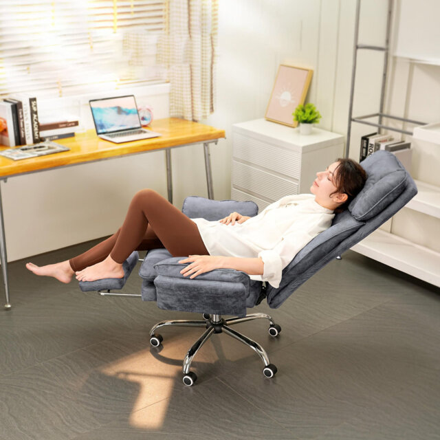 Big and Tall Office Chair, Flip Armrests for Pets & Cross Legged Sitting, Executive Ergonomic Computer Gaming Chair with Foot Rest,Wide Seat Reclining