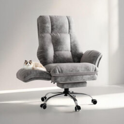 Big and Tall Office Chair, Flip Armrests for Pets & Cross Legged Sitting, Executive Ergonomic Computer Gaming Chair with Foot Rest,Wide Seat Reclining