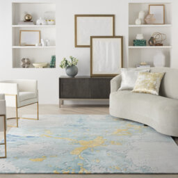 Chamarra Hand Tufted Wool Seafoam/Gold Rug
