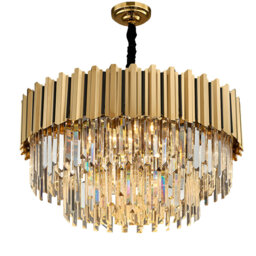 Baesemann 8 -Holiday Glam Gold Chandelier – Elegant Ceiling Light for Living Room, Kitchen, Dining Room & Hallway