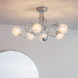 Lacey Glass Semi Flush Mount