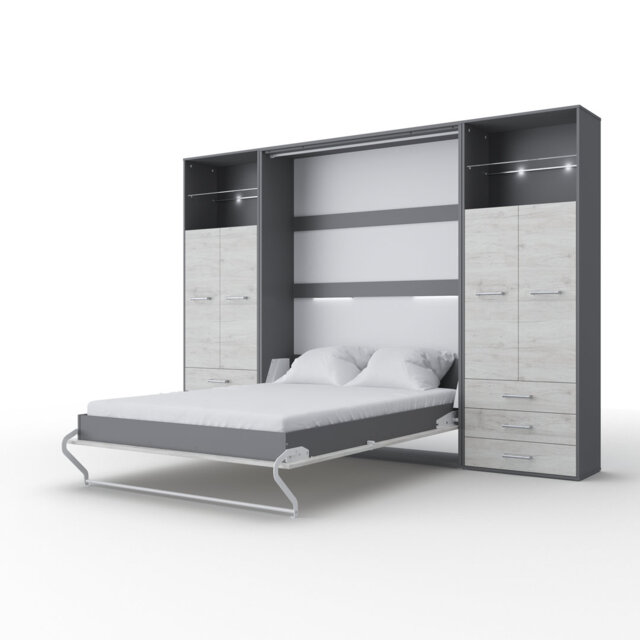 Aubri European Double Mattress Size (140cm x 200cm) Murphy Bed