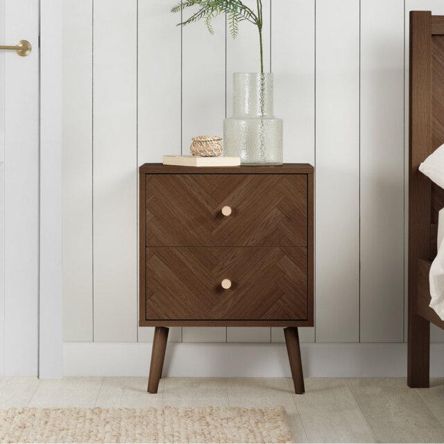 Mardell 45cm W Particle Board Bedside Table
