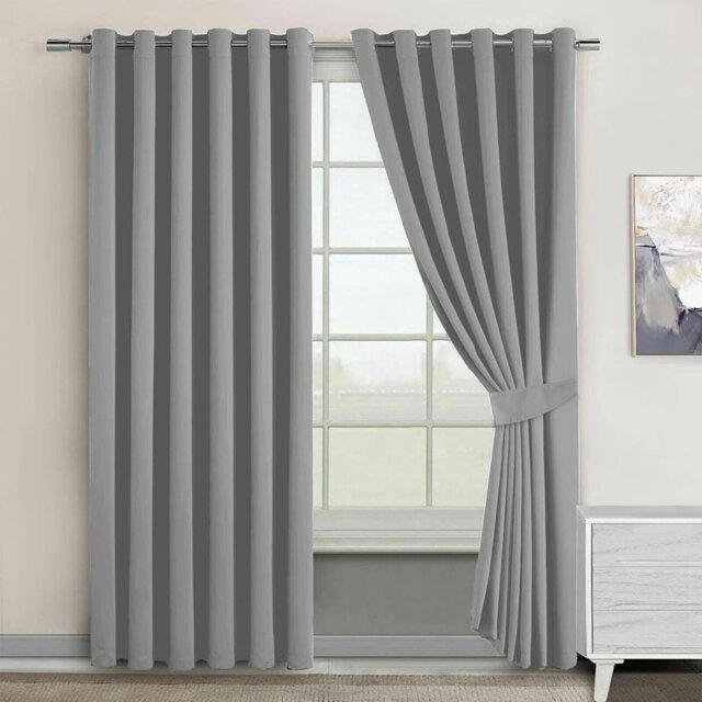 Bernards Grommet Eyelet Blackout Thermal Door Curtain