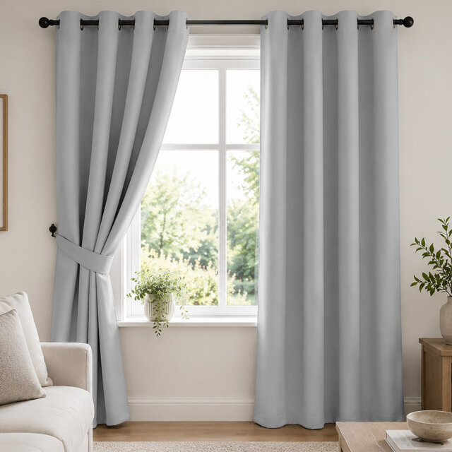 Bernards Blackout Thermal Insulated Noise Reducing Grommet Window & Door Curtain Panel