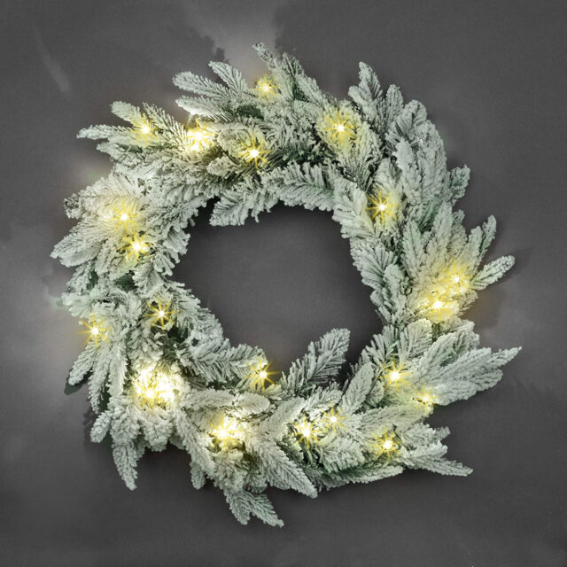 Faux Lighted PVC 21.65cm Christmas Wreath