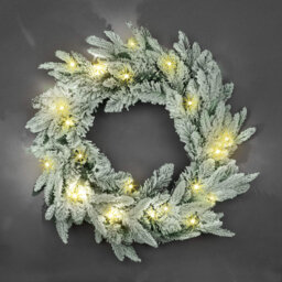 Faux Lighted PVC 21.65cm Christmas Wreath