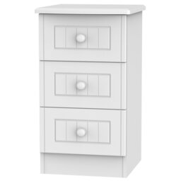Fully Assembled Saxena 3 Drawer Bedside Table