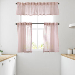 Solid Colour Kitchen Curtain