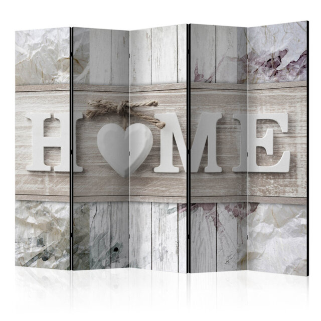 225cm W x 172cm H 5 - Panel Wood Folding Room Divider