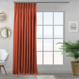 Triple Pinch Pleat Extra Long & Extra Width Decorative Single Curtain Panel