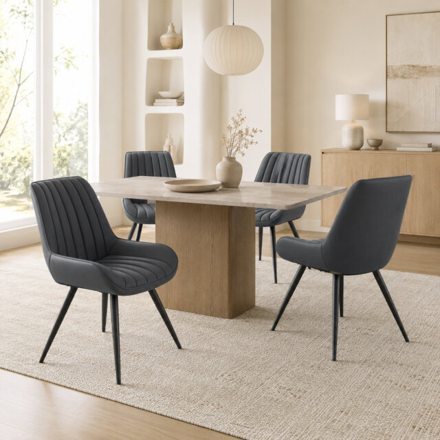 43.7cm H Polyester Upholstered Upholstered Back Side Chair