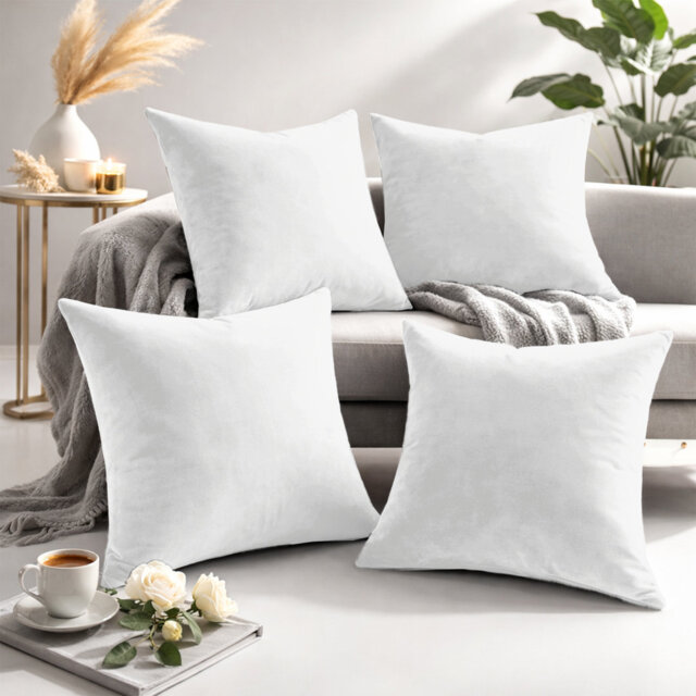 Square Scatter Velvet Cushion Cover ( Set of 4 )