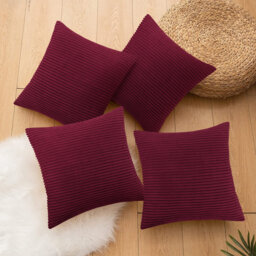 Luxury Stripe Velvet Cushion Cover (Set Of 4)