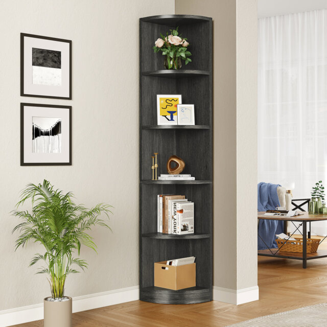 Clarklake Corner Shelf Unit, Small Bookcase