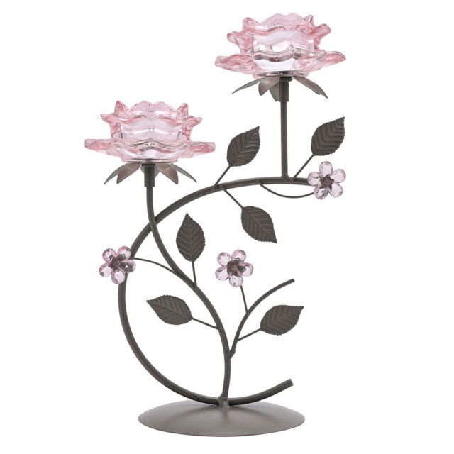 30.7Cm Glass Metal Tabletop Votive Holder