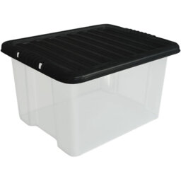 Rebrilliant Plastic Basket Storage Boxes With Lid Home Office Kitchen Stackable Containers 10PK