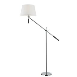 Laramie 180cm Chrome Swing Arm Floor Lamp