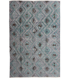 Geometric Hand Knotted 202cm X 297cm Area Rug