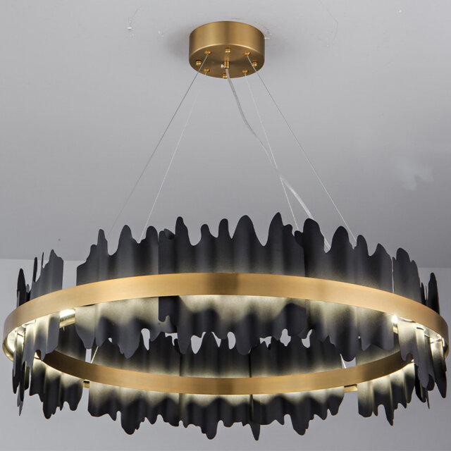 Aaliyanna 1-Crystal LED Ceiling Light, Modern Square Flush Mount Chandelier with Stainless Steel K9 Glass Droplets, Pendant Lamp for Dining Room, Livi