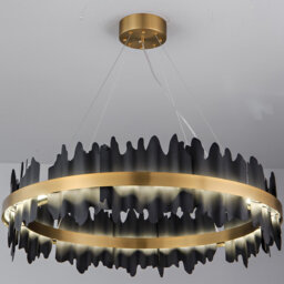 Aaliyanna 1-Crystal LED Ceiling Light, Modern Square Flush Mount Chandelier with Stainless Steel K9 Glass Droplets, Pendant Lamp for Dining Room, Livi